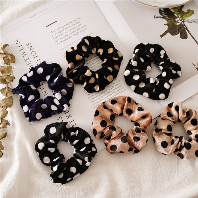 Scrunchie de punto de leopardo para niña y mujer, bandas de goma elásticas para el cabello, lazos para el cabello crujientes, coletero, accesorios para el cabello