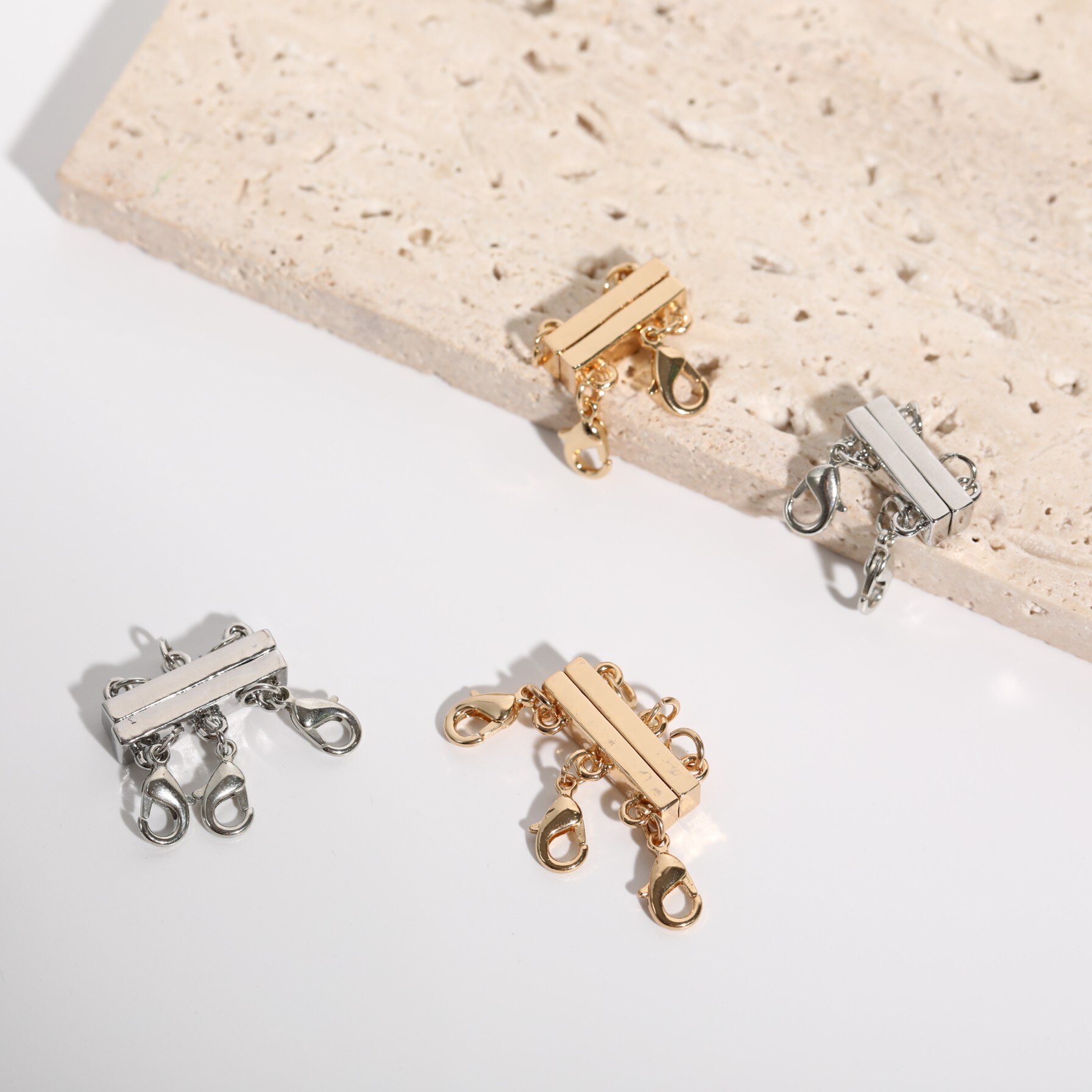 Layered Necklace Clasp Magnetic Jewelry for Women Tangle Free Layering Clasps Separator Stackable Detangler Necklet Chains