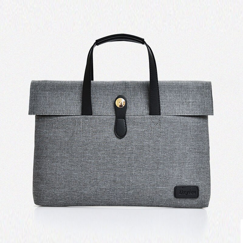 Laptoptas lichtgewicht 14 inch handtas notebooktas laptophoes draagbare computertas voor laptop handtas aktetas: Grijs