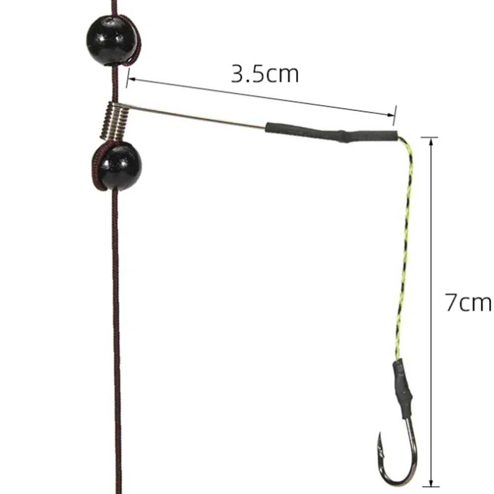 1pc Carp Fishing Feeder Fishing Spring Bait Cage Fill Bait Tools Plug Play Black Hook Rig Set Feeder Tackle Fishing Baits Cages