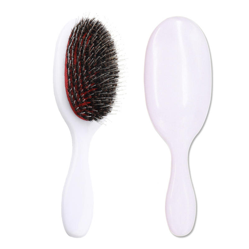 1PC Oval Wildschwein Borsten & Nylon Haar Kamm Mini Anti-statische Haar Kopfhaut Massage Kamm Haarbürste Salon haar Pinsel Styling Werkzeug