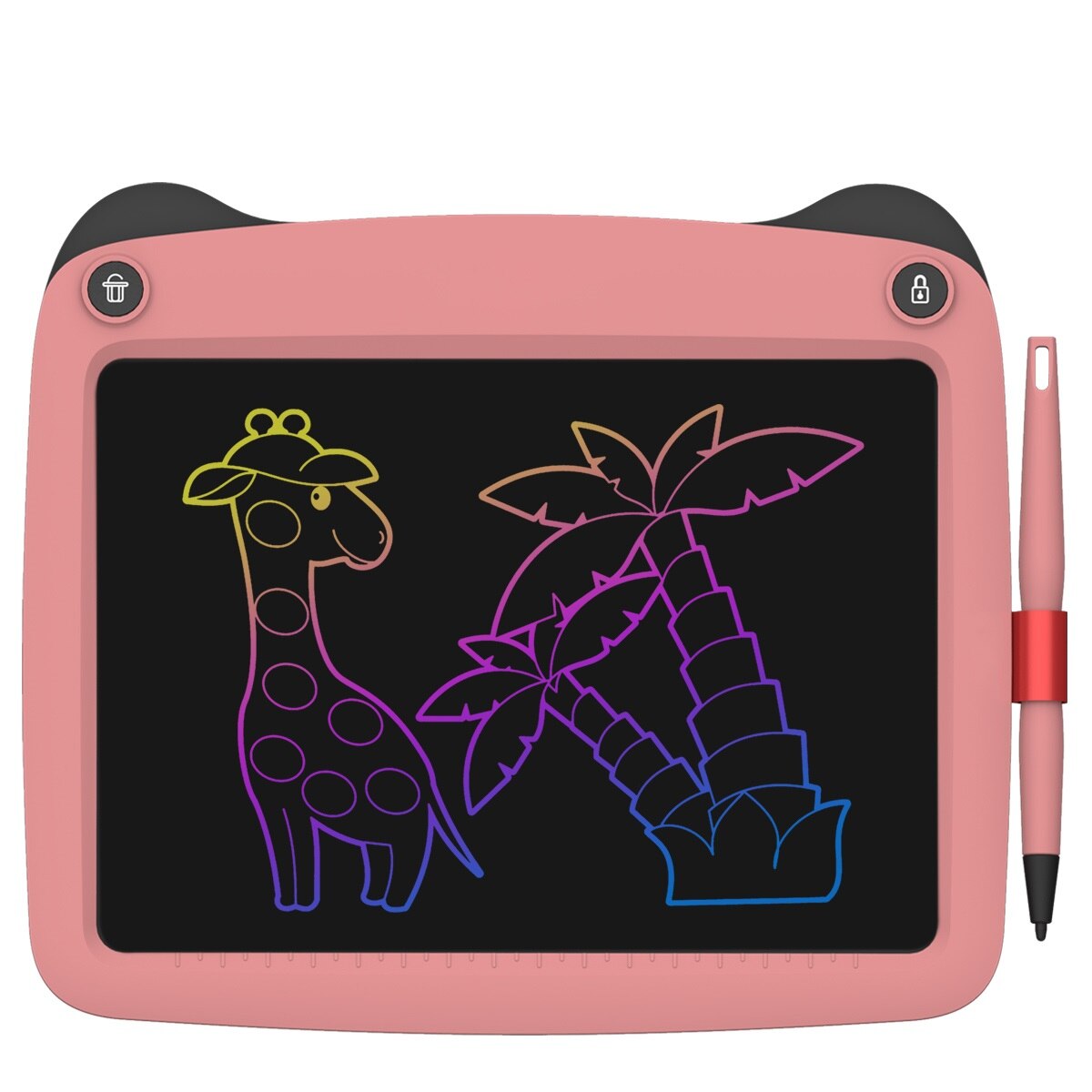 Enotepad LCD Writing Tablet - 9-Inch Digital Drawing Board - Rechargeable Message Board with Stylus Pen: EP019C-PINK