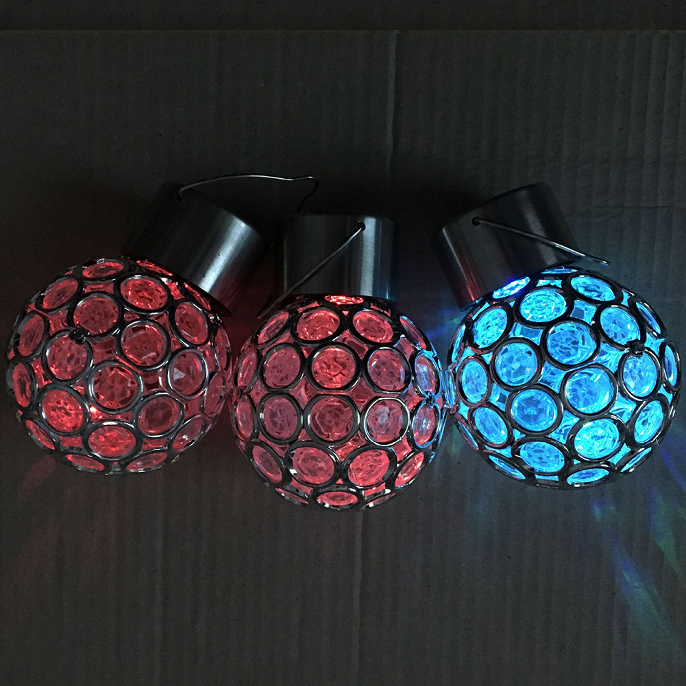 7 couleurs lampe solaire jardin accrocher paysage extérieur LED qui change de couleur lampe