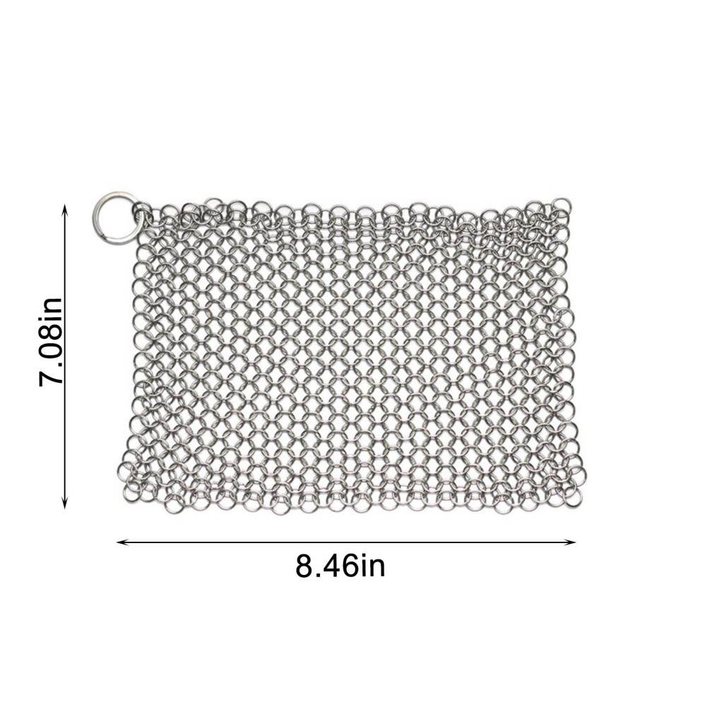 Stainless Steel Chainmail Baking Cover for Skillets Grill Pans Roast Beef Pork Lamb Home Cookware BBQ Tools Kitchen Accessories