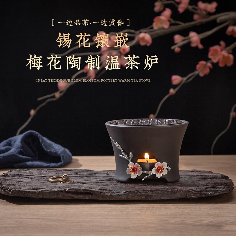 Japanischen Kerze Heizung Basis Tee Wärmer Kung-Fu Tee Zeremonie Keramik Gekocht Blume Tee Heizung Tee Topf Wärmer Isolierung Basis