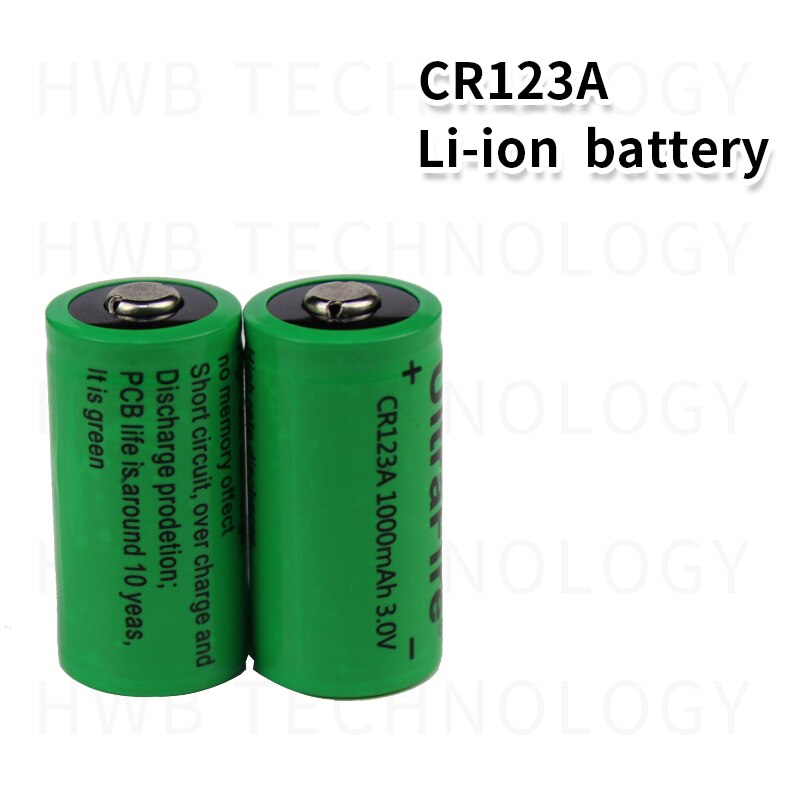 2pc 16340 1000 mah 3v cr123a 16340 uppladdningsbart batteri 3.0v rcr 123a 16340 batterier litium