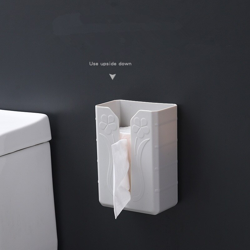 1PCS Home Kitchen bathroom Plastic Tissue Box Wall-mounted Napkin Holder Case Simple Stylish Tissue Box