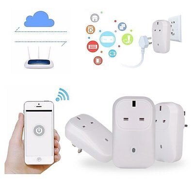 WiFi Smart Home Office Appliances Remote Control Timing System iOS Android UK Plug