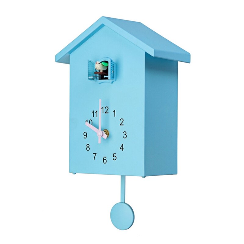 Bird Cuckoo Quartz Wall Clock Timer Wall Clock for Home Office Decoration QX2E: Blue