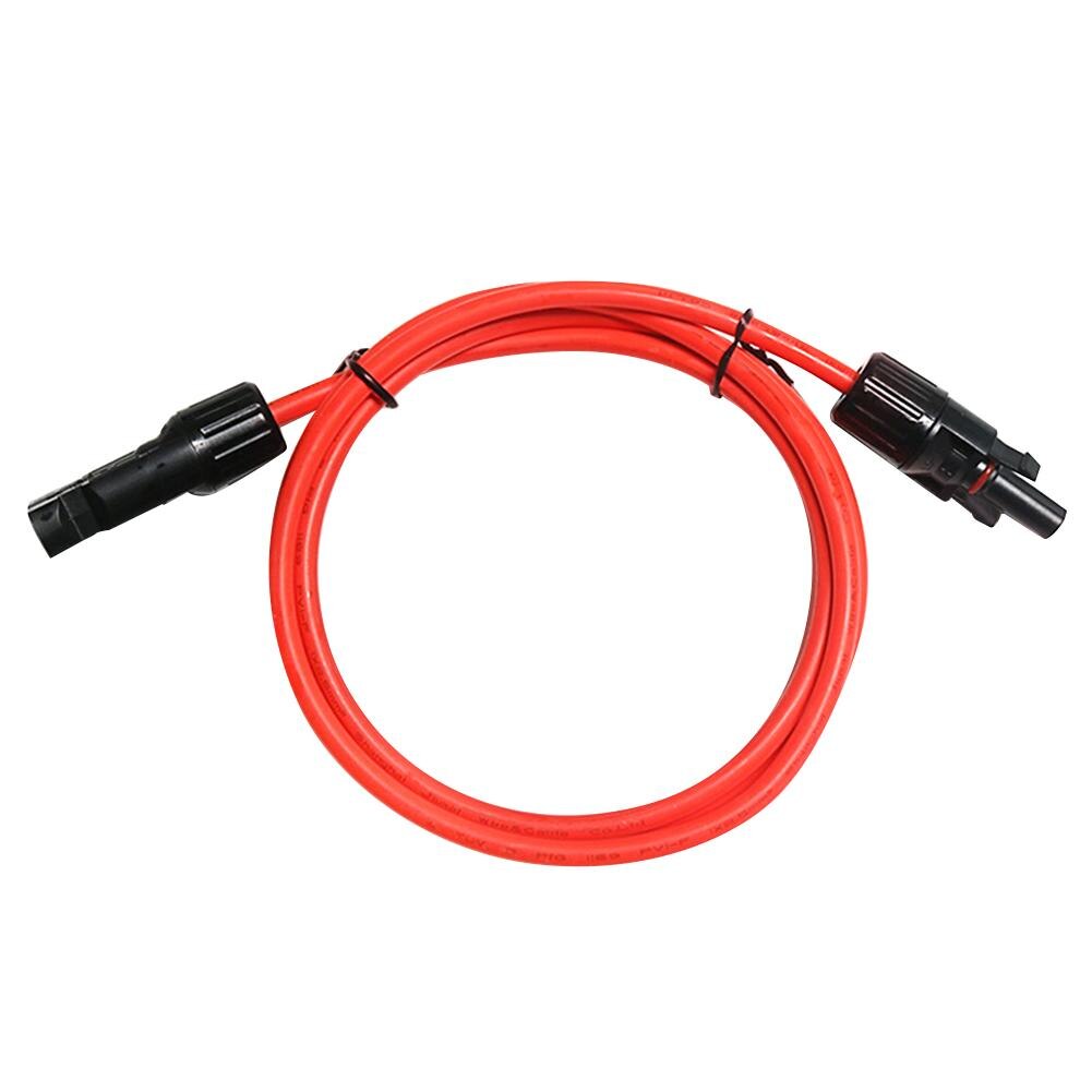 Red Black Wire Electrical Wire Ultraviolet-proof Tinned Copper Insulated PVC Extension Cable Line for Connecting Solar Modules: 5m