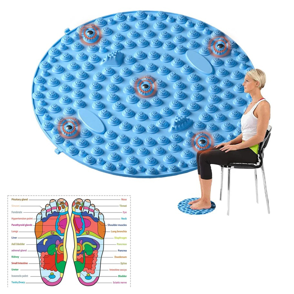Almohadillas de punto de presión, tablero para masaje de pies, estera de acupresión, reflexología del pie, placa para caminar, terapia magnética, cuidado del disco de acupresión