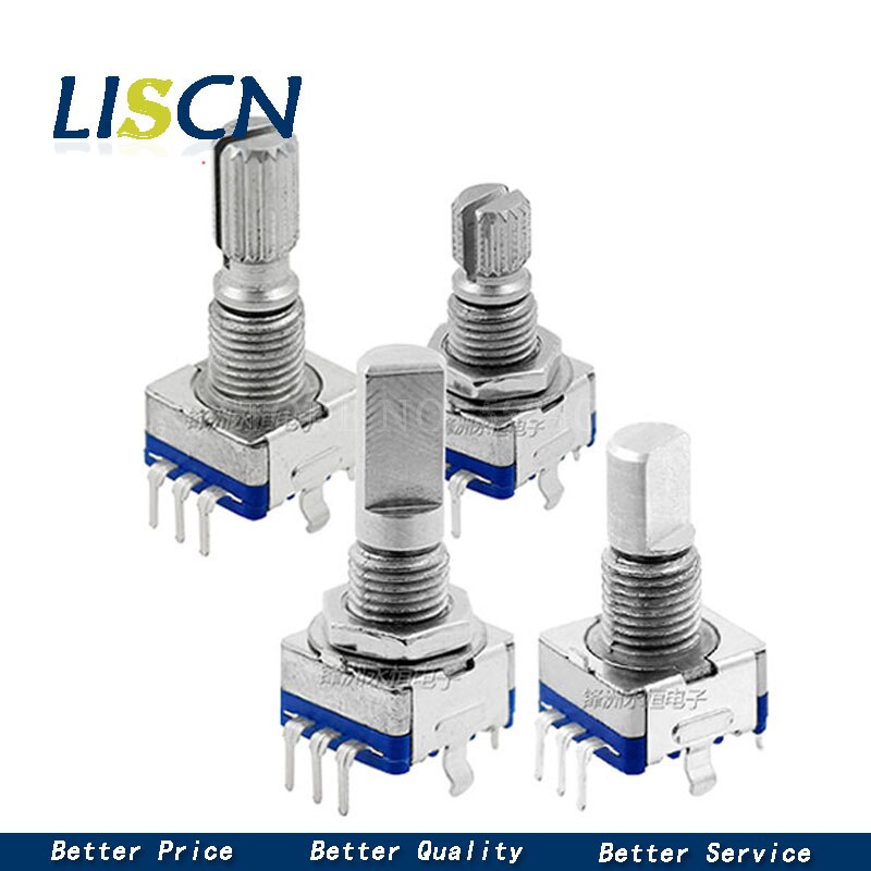 Encodeur rotatif EC11 w, 20 positions, 360 degrés, bouton poussoir, poignée 5 broches longue 15/20MM avec un bouton poussoir intégré, 5 pièces/lot