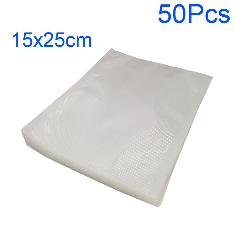 Vacuum Sealer Bags for Food Saver Sealing Machine Plastic Storage Vacuum Bag Kitchen Packer Vacum Bag Dropshippin: 15x25cm 50Pcs