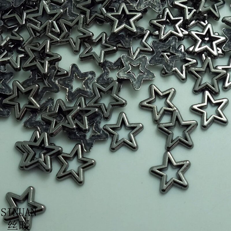 Decorative Metal Rivets -Fix Rivet Five-Point Star Bag Spike 13Mm Plating Studs For Clothing Garment Accessories SINUAN: Antique Silver