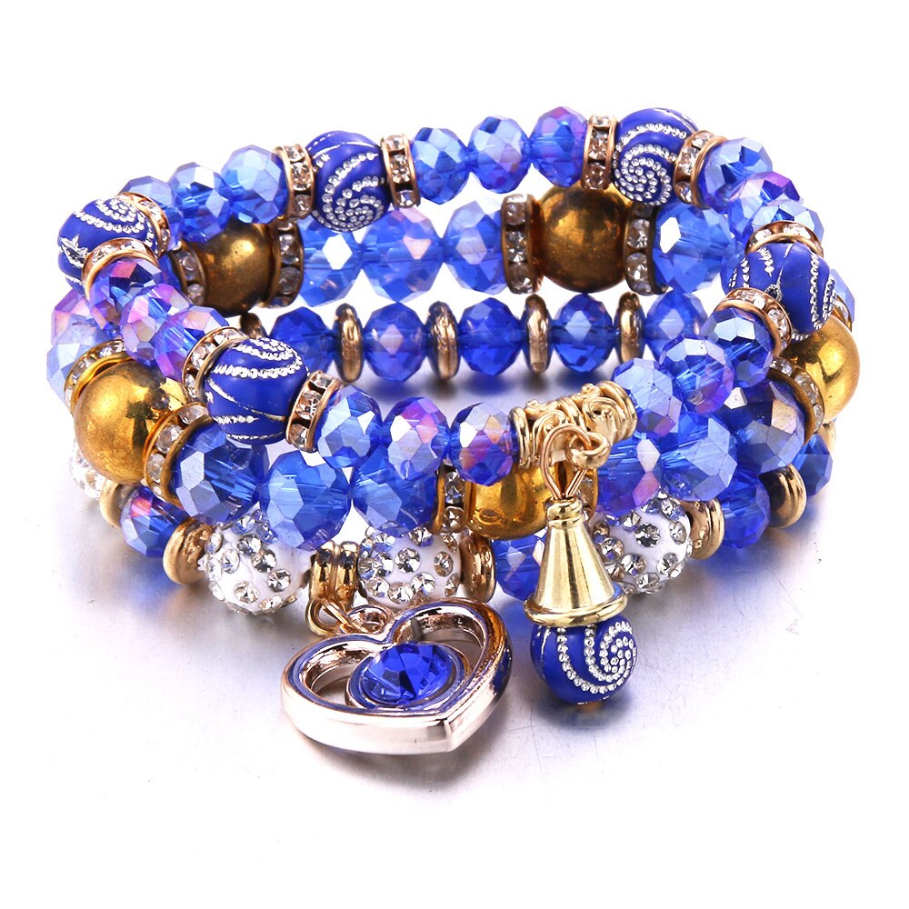 Bohemian Trend Women's Beaded Bracelet 3Pcs Mixed Color Resin Bracelet For Men's Luxury Jewelry Party Birthday: B3ZH-48