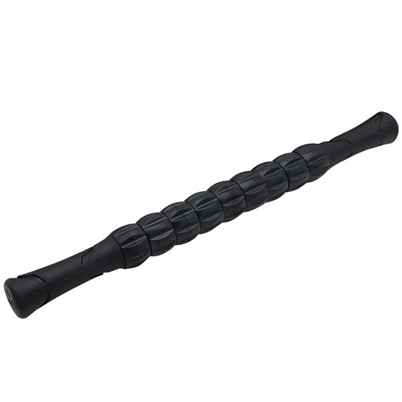 Justerbar växel muskelmassage rulle triggerpunkt massage stick själv myofascial frigöring för ben/rygg/fötter relax yoga verktyg: Svart