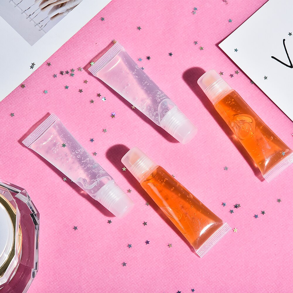 30Pcs 10ml Empty Lip Gloss Tubes with Lip Balm Containers Refillable Bottles DIY Cosmetic Makeup Travel Makeup Squeeze Container