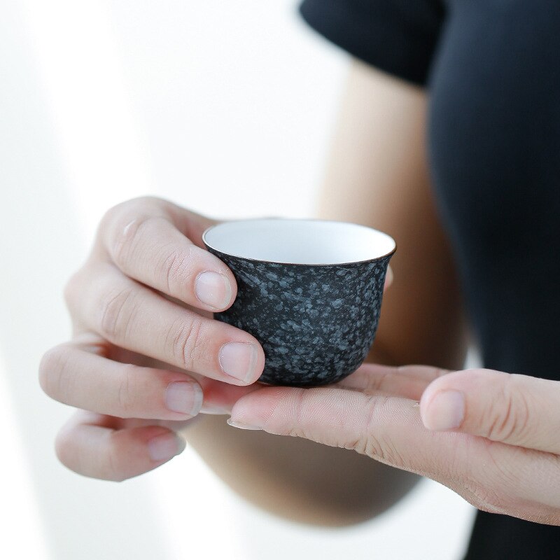 Grov keramik kopper i japansk stil keramiske kung fu kopper duftende kop tekop håndlavet retro ovn bagt keramisk tekopper