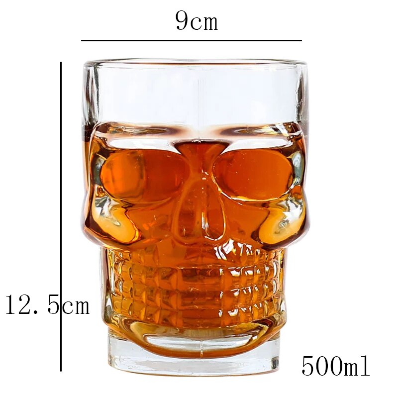 Dödskalle mugg vin öl kopp whisky tequila med handtag martini cocktailglas halloween perfekt för bardekoration