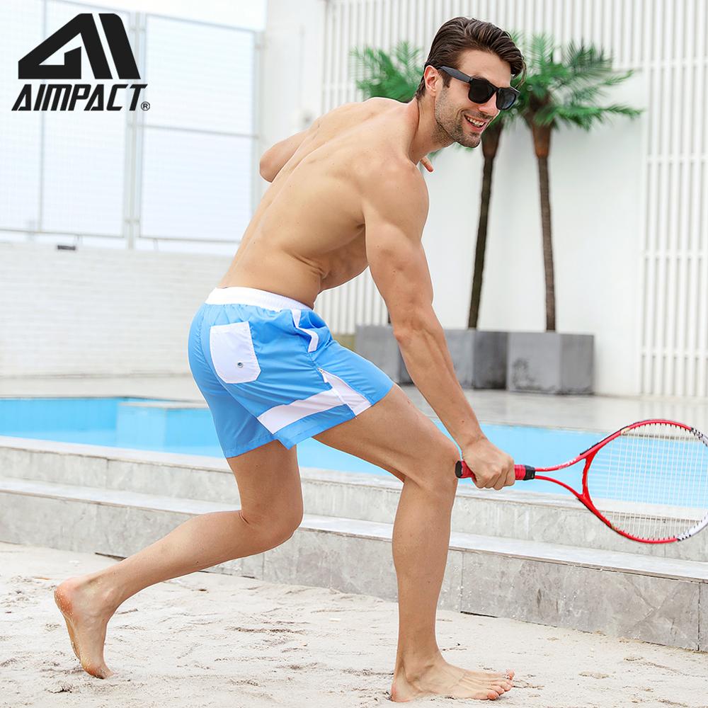 Pantalones cortos atléticos de playa para hombre, bañadores de Surf de 4 pulgadas, forro de malla de secado rápido, ropa deportiva con cordón