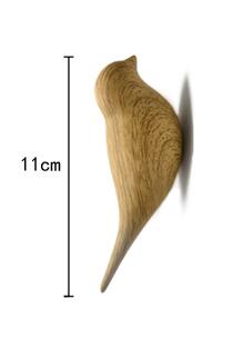 Crochets muraux en forme d'oiseau, décoration de la maison, support de rangement en résine grain de bois, porte de chambre après porte-manteau, porte-chapeau, 3d porte-manteaux: Couleur bois