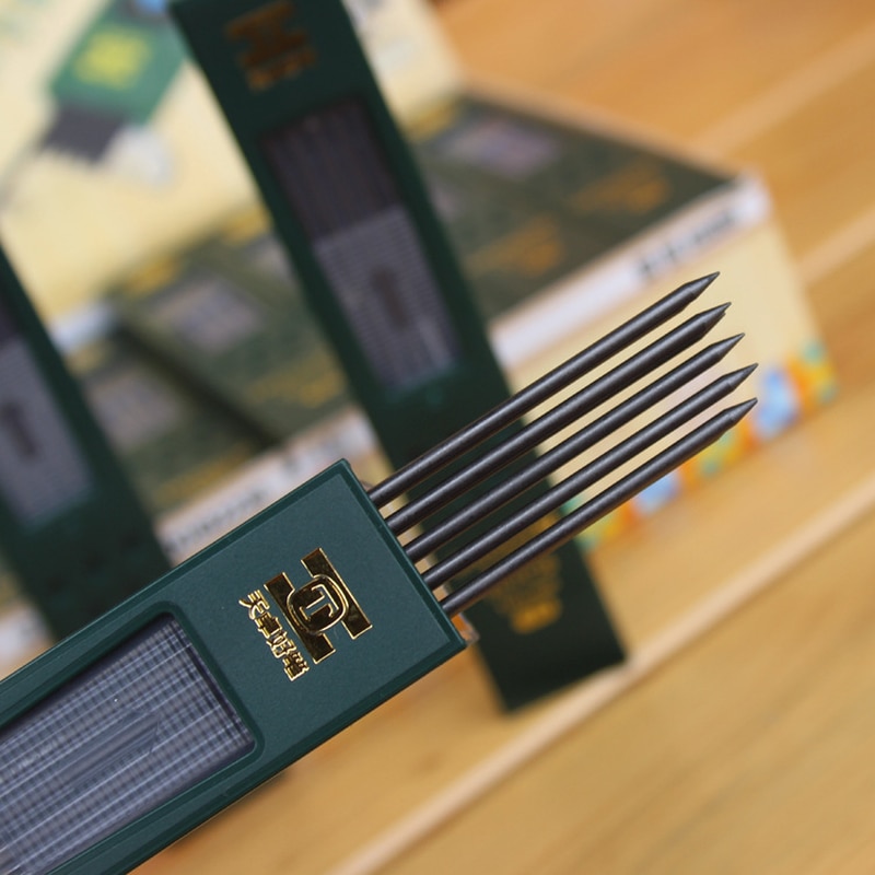 10pcs/box 2mm 2B HB Black 2.0mm Mechanical Pencil Lead Refill 120mm