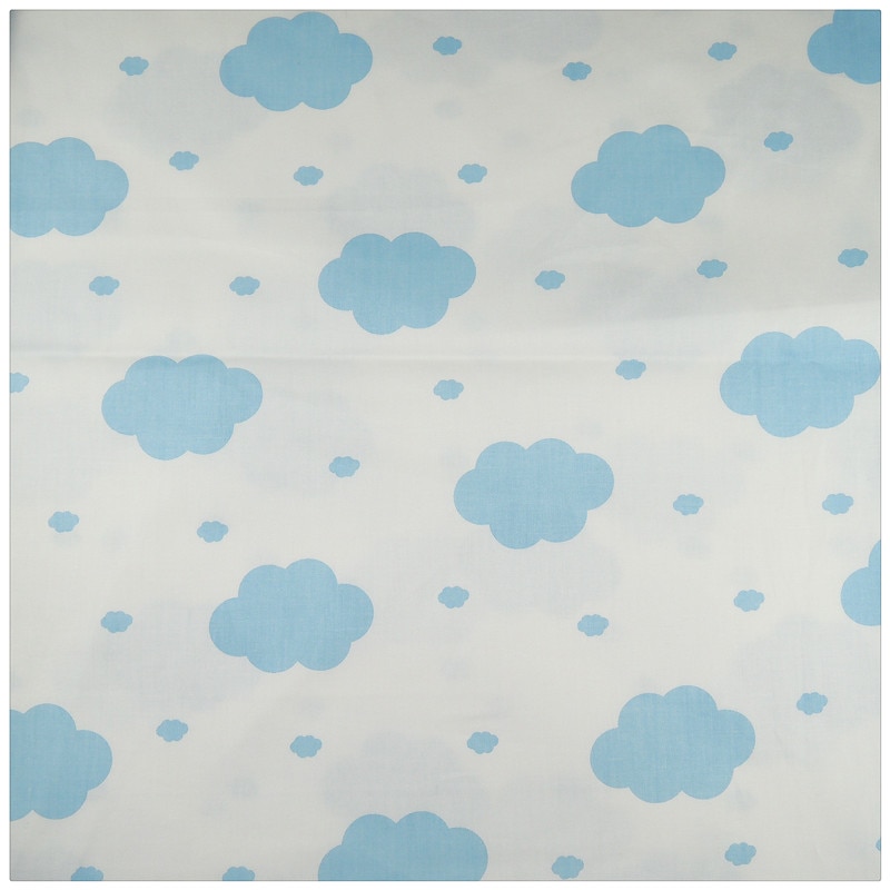 Cotton Fabric Baby Bedding Decoration Blue Clouds Diy Fabrics Tissue Home Textile Doll Patchwork Quilting Sewing Cloth Crafts
