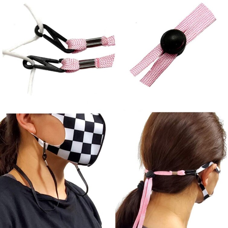 10pcs Adjustable Hanging Neck Mask Lanyard Extension Strap For The Back Of The Head Or The Neck With Clip For Children