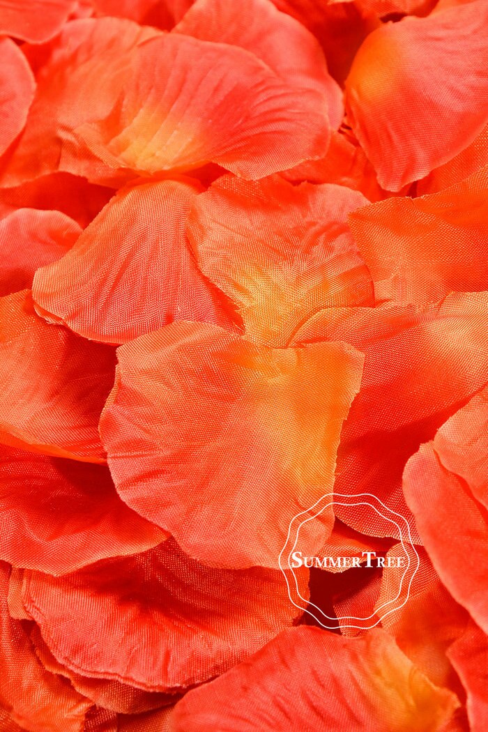 100 Stks/pak Zijden Rozenblaadjes Tafel Confetti Kunstbloem Baby Douche Ambachten Bruiloft Benodigdheden Party Kerst Venue Decor: Red organza
