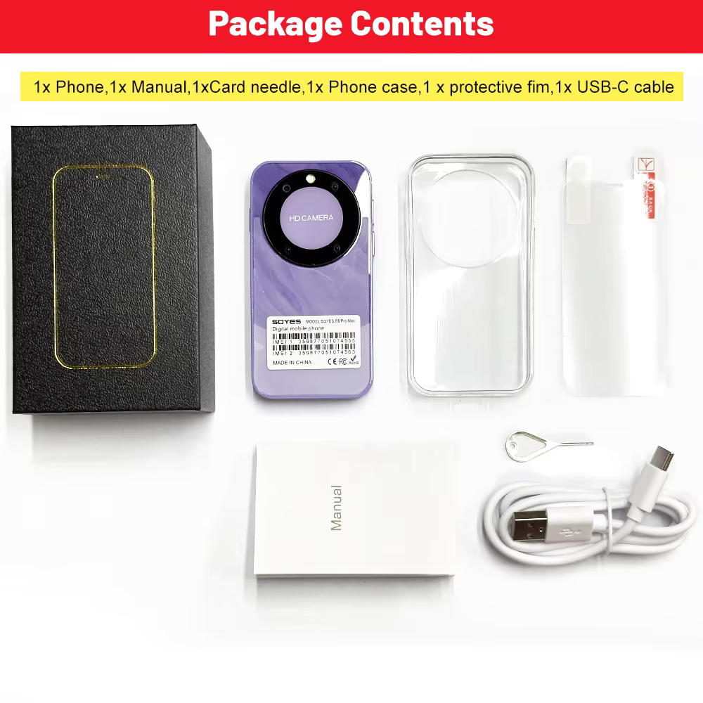 SOYES-F8 Pro Max,Mini phone,3.0 inch,16GB ROM,Smartphone Android,Dual SIM,3G Network,Google Play Store,Mobile phones,Cellphones