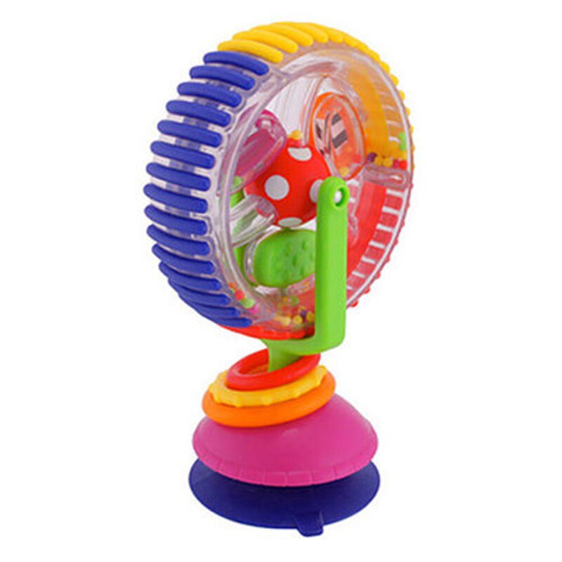 SCCJGL 1Pc Baby Toy Three-color model Rotating Windmill Noria Stroller Dining Chair with suction cups Educational Toys For Baby