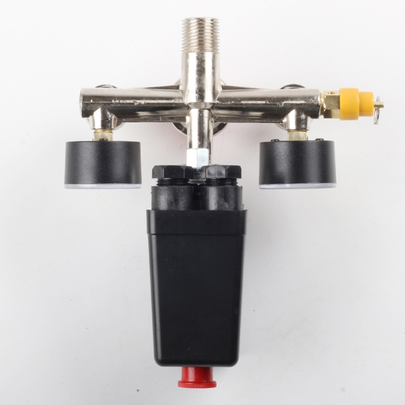 90-125psi 220V Luchtcompressor Drukkleppen Schakelaars Spruitstuk Relief Regulator Meters Verlichting Accessoires