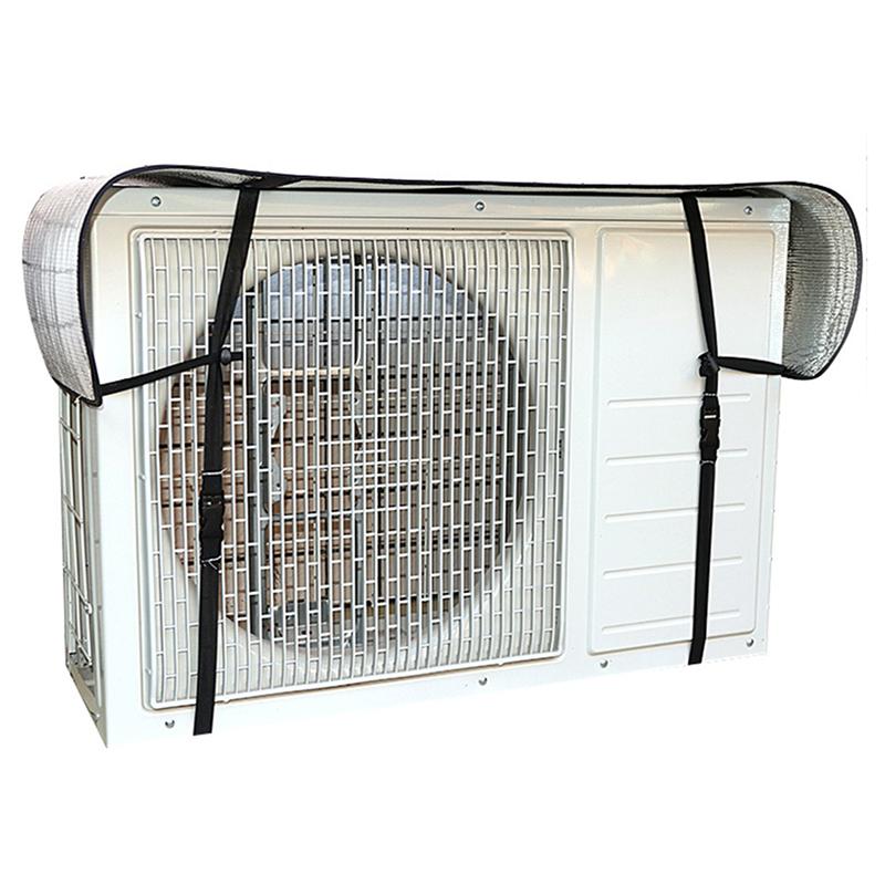 1pc Practical Outside Air Conditioner Cover Aluminium Film Protective Cover For Air Conditioning Sun Shade Outdoor Protection