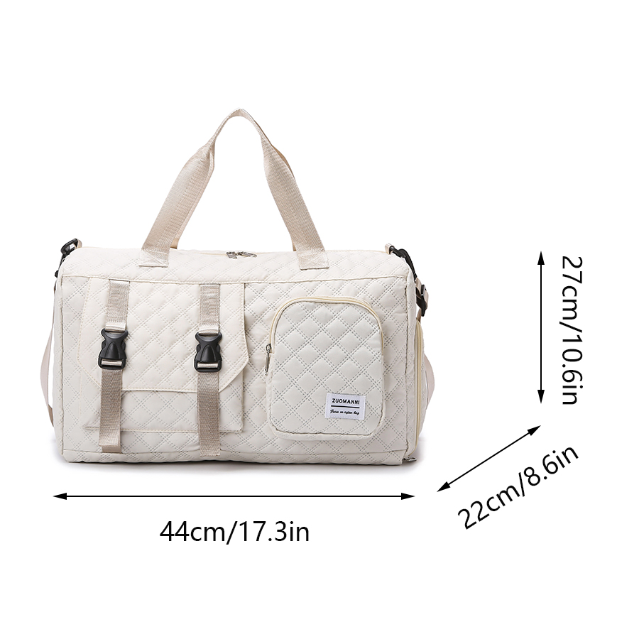 Duurzame nylon reistas, draagbare sporttas voor overnachtingstapjes Schoudertas voor trainingstas, ruime argyle