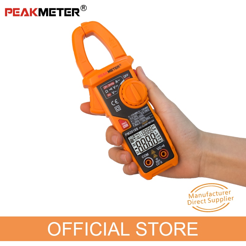 Smart Clamp Meter PEAKMETER PM2018S Portable Digital Multimeter AC Current Voltage Resistance Continuity Measurement Tester