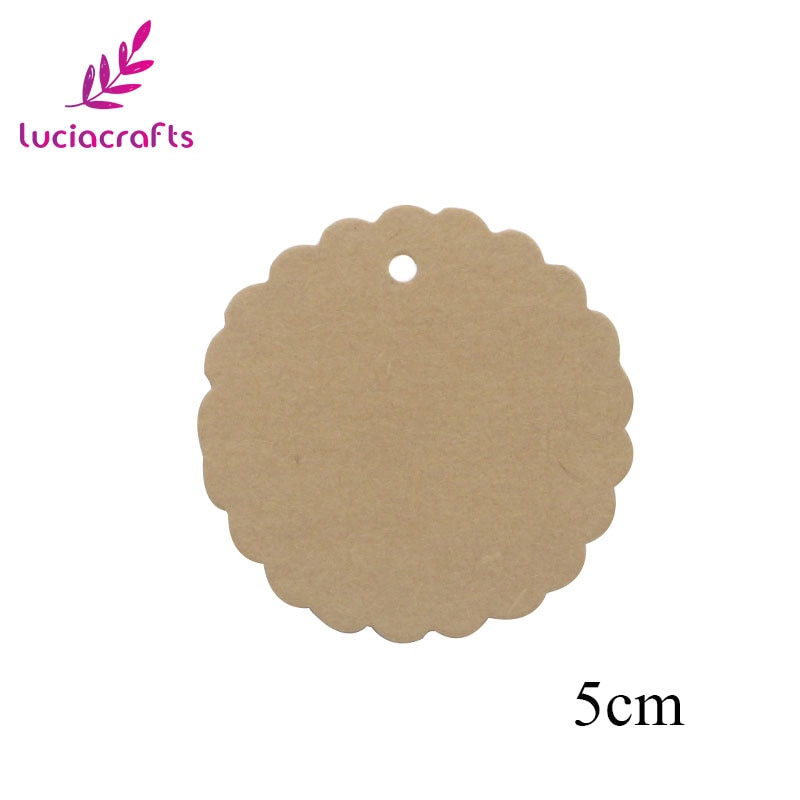 Lucia crafts 48 st/lot multi styles kraftpappersetiketter för gör-det-själv bröllop dekoretiketter prislappar bagagelappar namnlappar  i0816