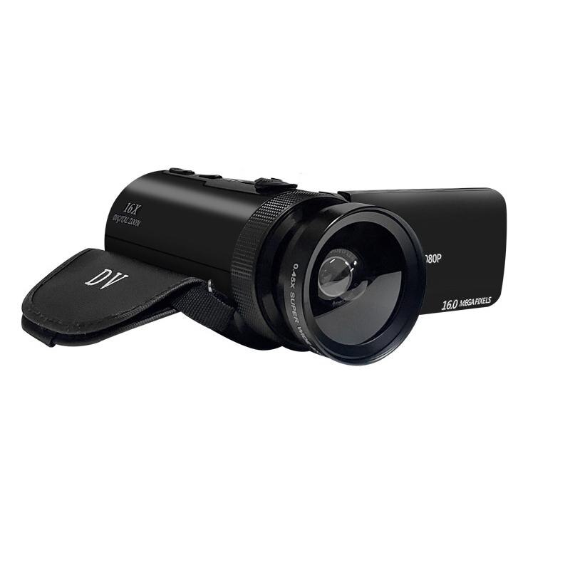 HD 1080P Digital Video Camera Camcorder W/Microphone Photography 16 Million Pixels Shoot Zoom Digital Vlog Camera: with wide angle lens