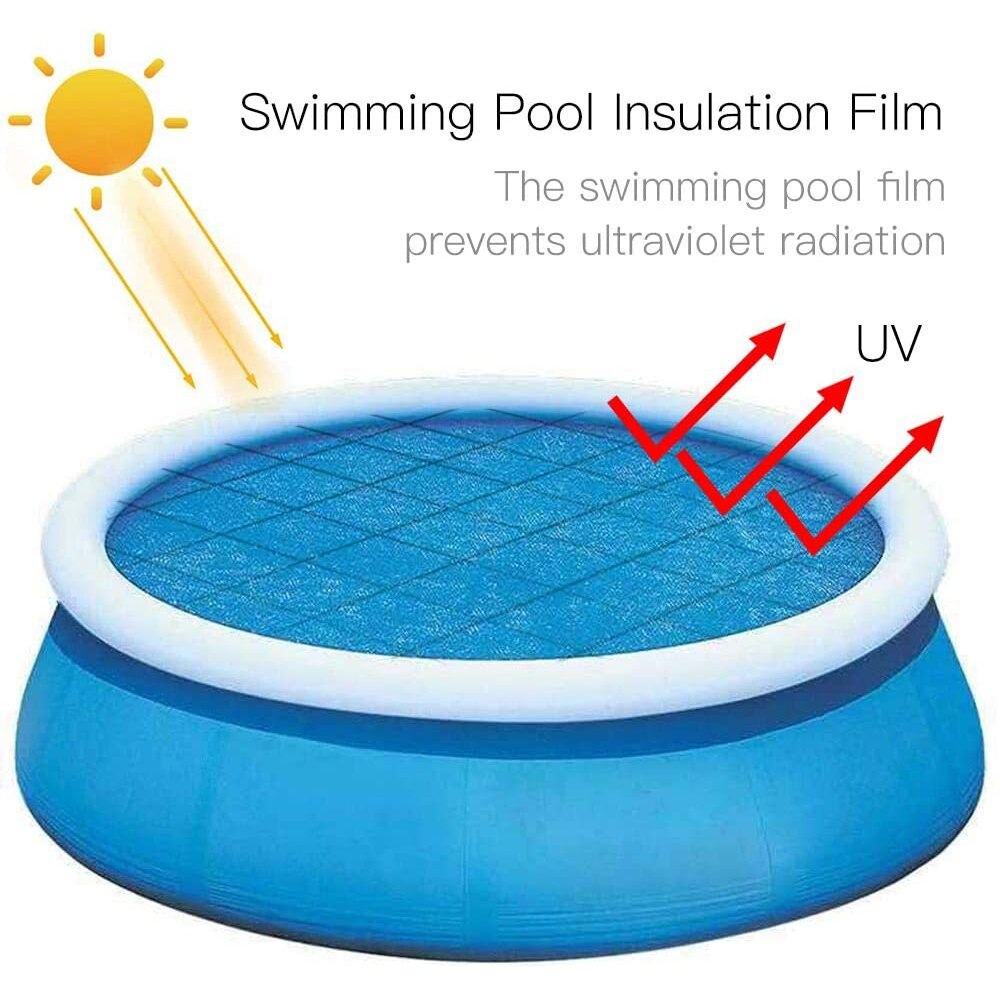 Pooltäcke runt solbadpool badkarskåpa 304cm utomhusbubbelfiltillbehör 10 fot pooltäcke runt