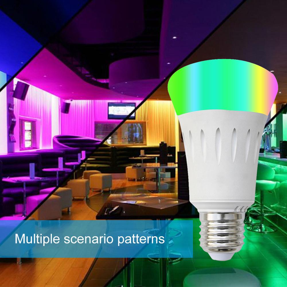 Energy Saving Smart Bulb E27 LED RGB Full Color Compatible APP Voice Remote Control Dimmable 7W Energy Saving Lighting