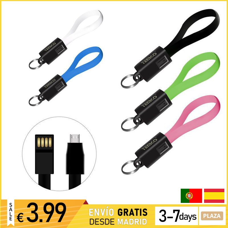 Mikro USB Daten Kabel Tragbare Schlüsselbund 22cm Mini Keychain Ladegerät Kabel Schnelle Ladegerät Multicolors Freies aus Spanien