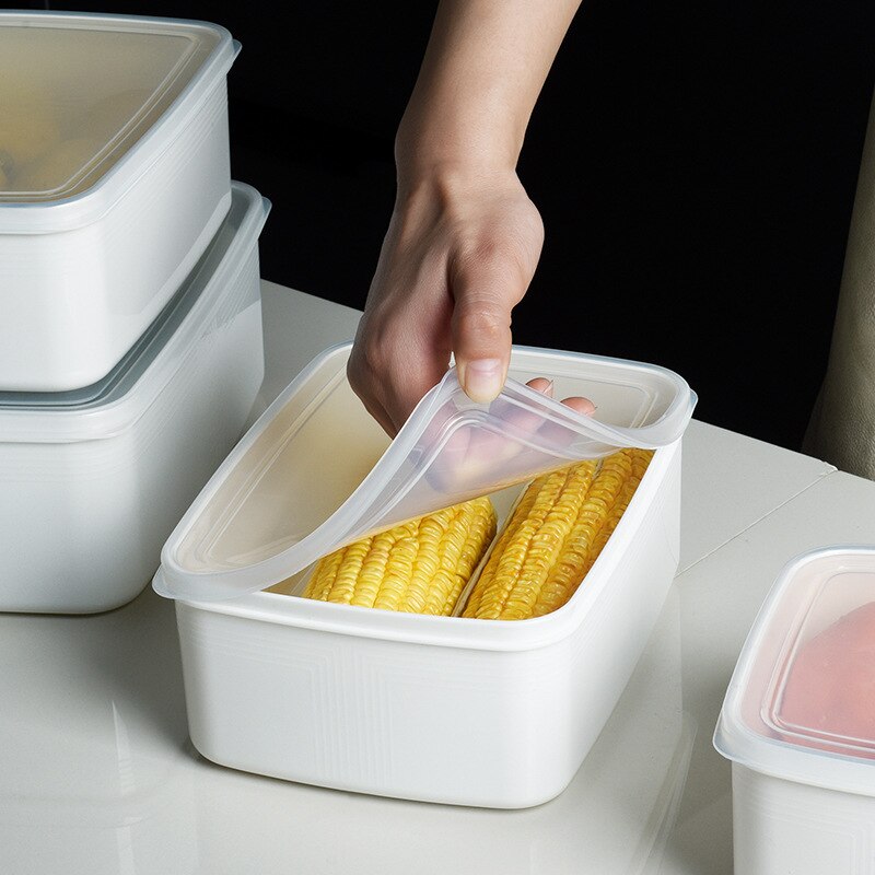 Refrigerator Fresh-Keeping Box Vegetable Fruit Storage Box Egg Frozen Sealed Plastic Containers kitchen food storage containers