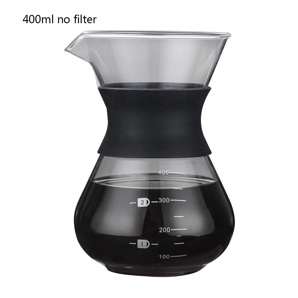 200ml/400ml Thicken Glass Coffee Pot with Handle Espresso Water Drip Coffee Maker Reusable Coffee Tea Filter Tools: 3