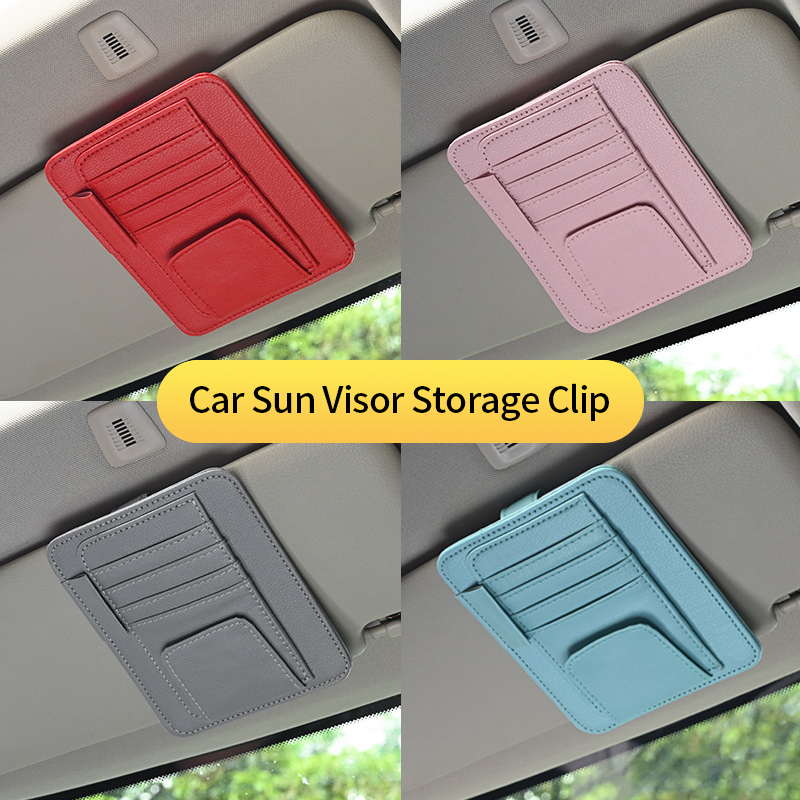 Organizador de viseira de sol do carro multi-bolso acessórios interiores para suprimentos de carro novidade abarth 595 acessórios ioniq 5