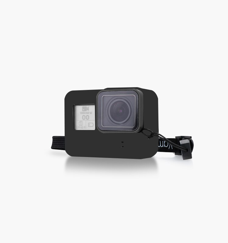 Vamson voor gopro hero 7 black 6 5 accessoireskit zachte siliconen beschermhoes voor gopro hero 7 6 5 black camera  vp629: Vp629- zwart-maat