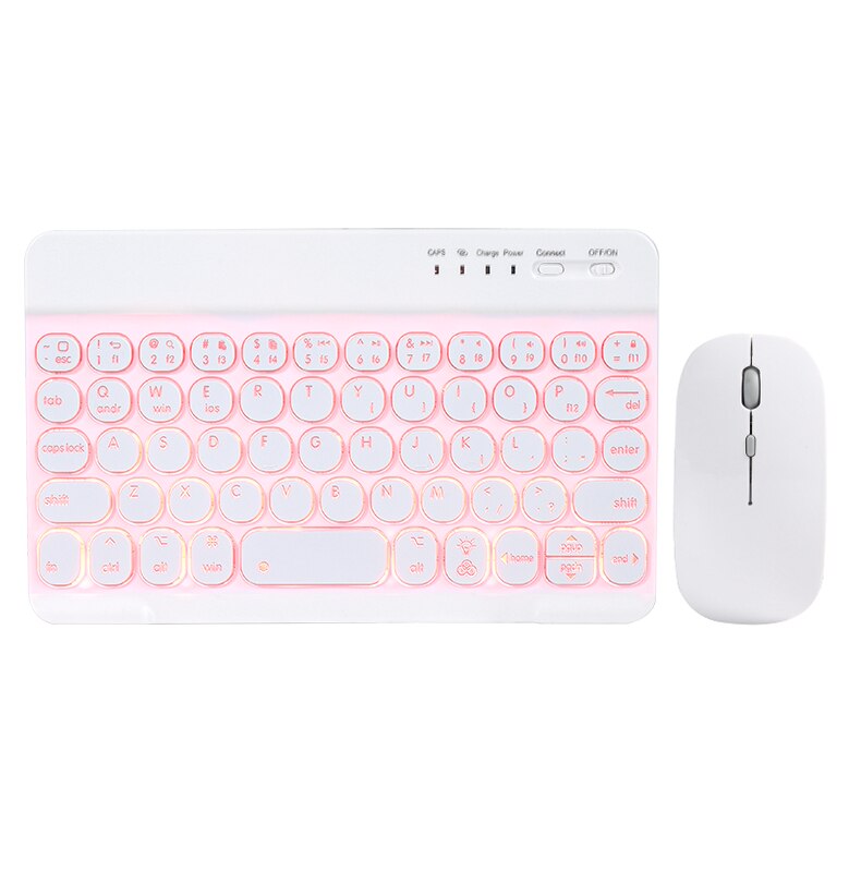 Mini Backlit Keyboard for iPad Xiaomi Samsung Huawei Tablet Keyboard for IPad Mini 6 IPad Mini 6 Slim Backlit Keyboard: white backlit key M