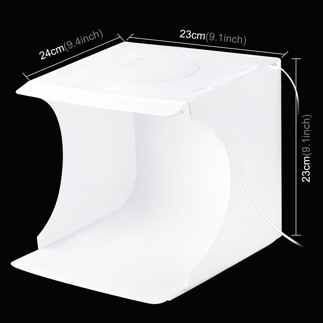 PULUZ 20cm Lightbox Photo Studio box + LED Photography shadow Light Lamp Panel Studio Shooting tenda Box Kit e 6 fondali colorati