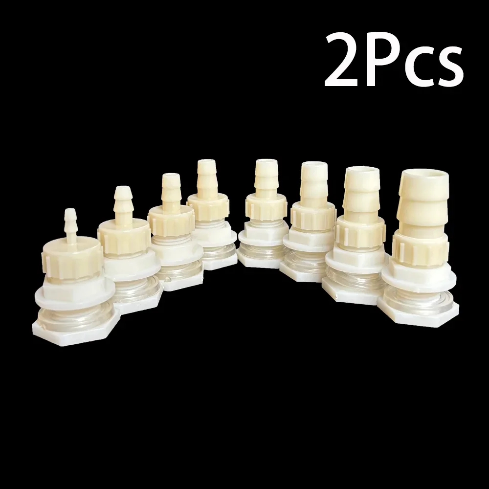 2Pcs Water Tank Hose Connector G1/2 inch DN15 Thread Outlet Plastic Poultry Pet Farming Pagoda Joint Coupling Irrigation