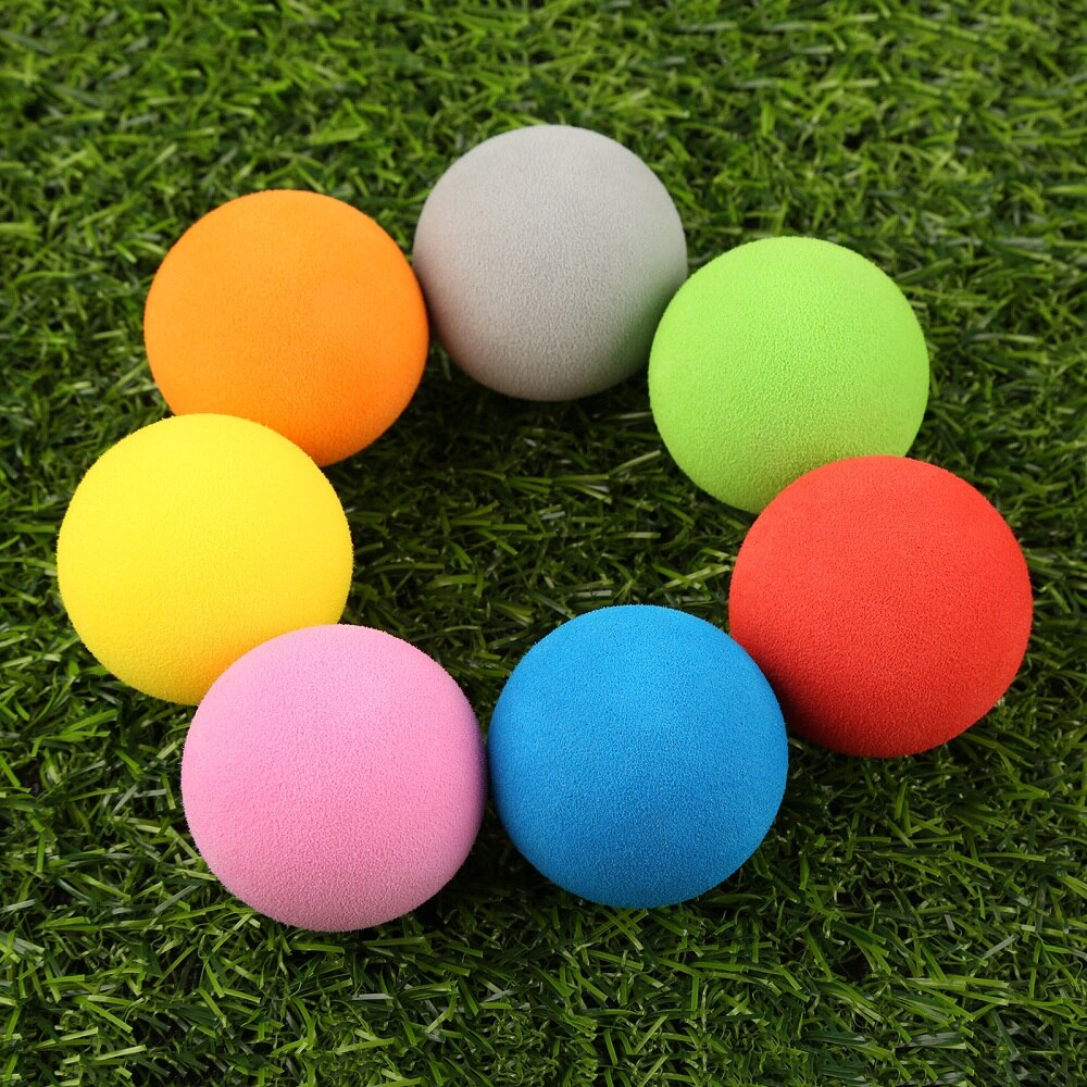 Pelota de Golf de goma EVA para practicar, pelota de entrenamiento de espuma suave para deportes al aire libre, patio trasero, 42mm de diámetro, Color brillante, 20 piezas