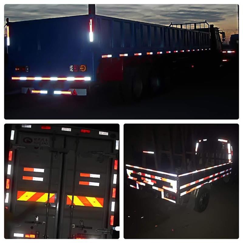 5cm*45M Reflective Tape Roll White And Red Trailer Conspicuity Dot Safety Warming Tape Reflective Car Night Reflector Styling