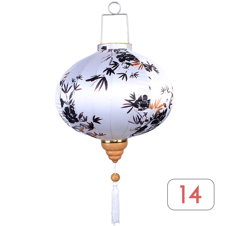 Linterna de seda china para decoración de fiestas, farol de estilo antiguo, Palacio de Vietnam, restaurante, sala de té, Festival de medio Otoño, 12/14 pulgadas: 14 / 12 inch
